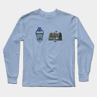 chum bucket vs krusty krab old and washed Long Sleeve T-Shirt